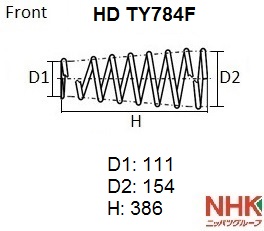 Пружина ходовой части усиленная NHK HDTY784F