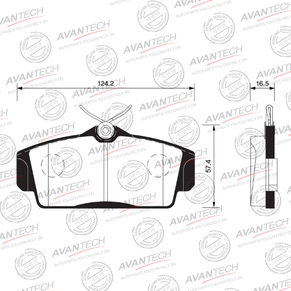 Колодки торм диск перед AVANTECH AV728