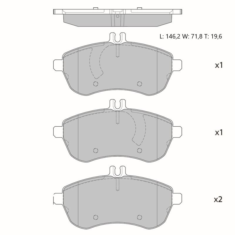 Колодки тормозные дисковые  (противоскрипная пластина в компл) (F) MERCEDES E-CLASS W211 (02-09) E-CLASS W212 (09-16) SLK R172 (11-) AVANTECH AV054