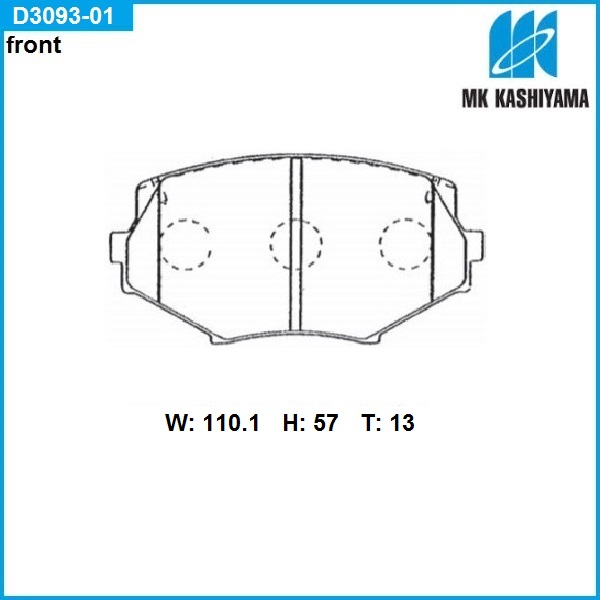 Колодки тормозные KASHIYAMA D309301